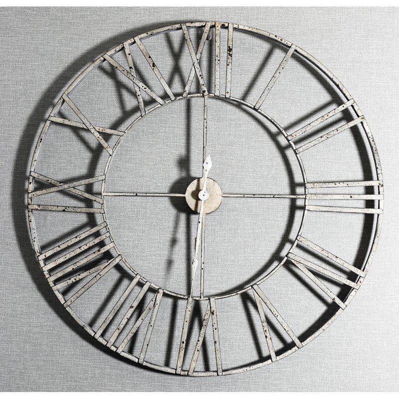 Lily Manor Kilpatrick Oversized Distressed 77cm Silent Wall Clock & Reviews Wayfair.co.uk